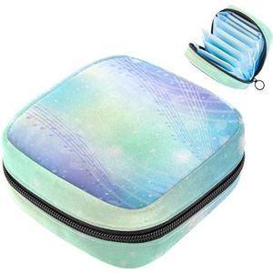 MUOOUM Shining Muziek Notes Maandverband Opbergtas Draagbare Menstruatie Tas voor Vrouwen Tiener Meisjes Menstruatie Cup Pouch Nursing Pad Houder