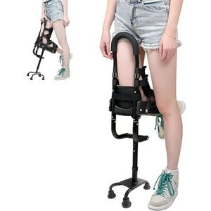 Handsfree wandelstok. Telescopische looprek met één been, kniekruk, kniemobiliteitsondersteuning for ouderen, enkelblessure en enkelfractuur(Right)