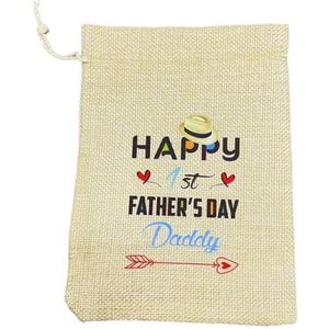 Hessische tassen Vaderdag geschenkzakken linnen touw zakken geschenkdozen verpakking zakken geschenken eerste vaderdag geschenken (kleur: beige, maat: 5 stuks _10 x 15 cm)