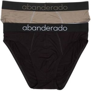 Abanderado Sensitive briefs, zwart, kaki, XXL/60 (set van 2) heren