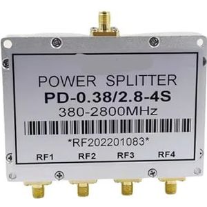 SMA-microstrip vermogensverdeler 4-weg verdeler combineerapparaat 380-2800 MHz stroomverdeler SMA-microstrip-stroomverdeler