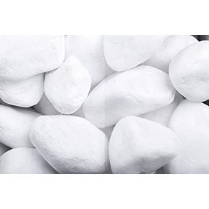 Doubleyou Geovlies & Baustoffe Carrara grind, marmergrind, wit, korrelgrootte 40-60 mm, 20 kg