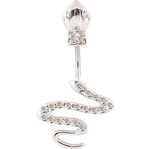 Neuspiercing Vrouwen Sexy Rhinestone Dangle Belly Button Ketting Navel Piercing Ring Body Sieraden Taille Ketting Knop Prible Sieraden Helixpiercing (Size : Q4839-GD)