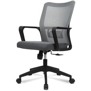 Ademende bureaustoel Lendensteun Bureaustoelen Mesh 360° draaibaar Ergonomische bureaustoel met onderstel Bureaustoel