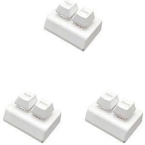 Tityvirnix 3 set Kopiëren en Plakken 2 Key Toetsenbord Rode Schakelaars USB Mini 2 Key Toetsenbord voor Tekening Wit 52 x 48 x 30mm