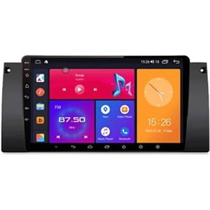 Android 13 Autoradio 9 inch Touch scherm dubbele Din auto stereo voor BMW 5 E39 1995-2003 met Bluetooth/FM radio/wifi/USB/stuurwielbediening/GPS(4 Core 2+32G)