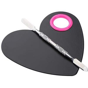 Roestvrij staalmake-up mengen oogschaduwverf mengen palet spatel zwart