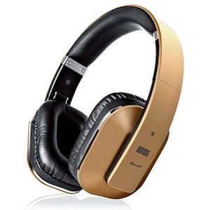 August EP650 Bluetooth v4.2 NFC koptelefoon met aptX Low Latency - draadloze over-ear hoofdtelefoon met individueel geluid goud
