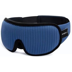 3D-slaapmasker, lichtblokkerend, oogmasker van traagschuim, zacht gevoerde reishulp (1 stuk blauw)