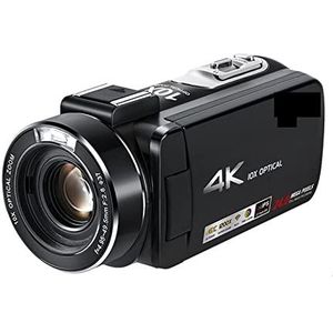Digitale Camera, Video Camcorder 4K Vlog Camera 10X Optische Zoom Full HD Camara's Blog Filmen(Standard)