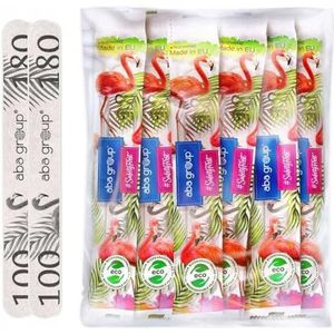 Aba Group Nagelvijlen 100/180 recht, dun, flamingo, veilig pakket, professionele nagelvijlset voor hybriden, 50 stuks