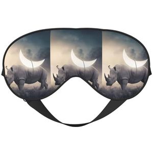 Rhino Unisex elastische verstelbare gesp ontwerp verduisterende slaap oogmasker voor thuis reizen yoga kantoor dutje