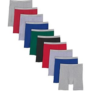 Hanes Mens Boxer Briefs With ComfortFlex Waistband 10-Pack, M, Assorted