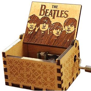 Cuzit The Beatles Let it Be Thema Muziekdoos Antiek Gesneden Muziekdoos Hand Crank Houten Muziekdoos Speelgoed