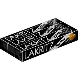 Lakritz-Toffee Kauwbonbons met zoethoutsap, dragées met zoethoutsmaak van Van Melle, 5 x 3 stuks