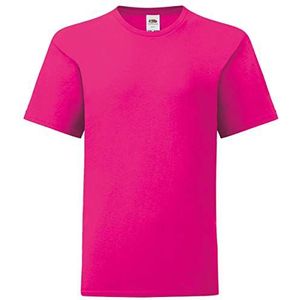 Fruit of the Loom Kids Iconic T-shirt, fuchsia, 128