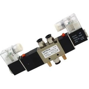 4V230C-08 4V230E-08 4V230P-08 Vijf-weg drie-Positie 1/4"" Pneumatische Solenoïde Klep Dubbele Spoel DC24V (met 8mm Fittingen)
