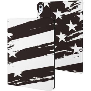 Amerikaanse Amerikaanse vlag zwart en wit hoesje compatibel voor ipad Air5/air4 (10.9 inch) /ipad Pro 2018 (11 inch) slanke hoes beschermende tablet hoesjes stand cover