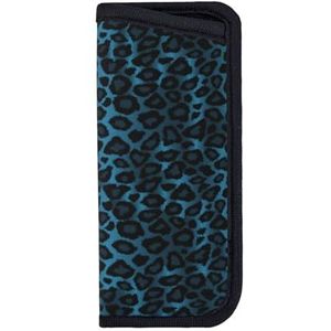 YUNWEIKEJI Cool Blue Leopard Animal Print, Brillen Tas Anti-Kras Brillen Mouw Draagbare Eyewear Case Neopreen Zonnebril Case, zoals afgebeeld, 3.14 X 6.69 Inches / 8 X 17 cm