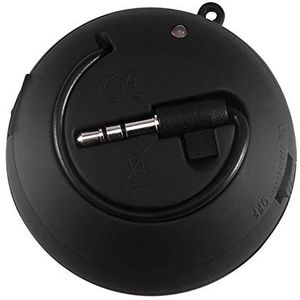 Lazmin Draagbare reis-luidspreker, draadloze oplaadbare hamburgerluidspreker met Mic Super Bass en HD-geluid voor douche, fiets, strand, zwembad (zwart)