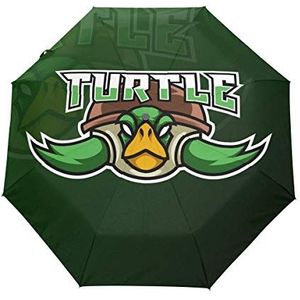 Ninja Schildpad paraplu, opvouwbaar, automatisch, UV-bescherming, opvouwbaar, winddicht, voor reizen, strand, dames, kinderen, heren, meisjes