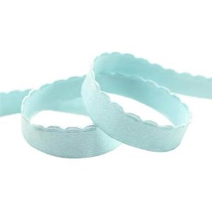 2 5 10 Yard 3/8 1/2 5/8 10mm 13.0Mm Nylon BH-band Elastische band Pluche schouderband Ondergoed Lingerie Naaiwerk Trim-Blauwe Topaas-10mm-10 Yards