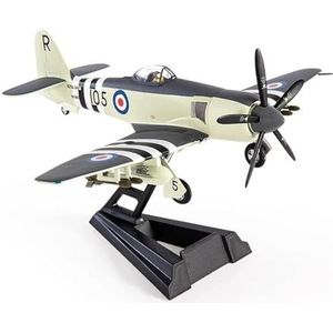 Vintage klassiekersvliegtuigen Voor Britse Leger Hawker Sea Fury Tweede Wereldoorlog Gevechtsvliegtuigen Model Toy Adult Fans Collectible Souvenir 1/72 Schaal