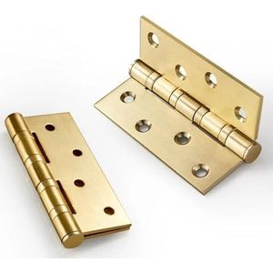 Roestvrij staal dempen scharnier kamerdeur 10 cm lagers scharnieren 3 mm dikke zware deuren sterke draagkracht 1 stuk (mat zwart)