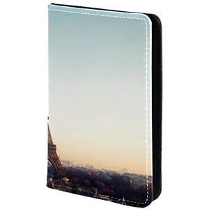 Eiffeltoren Patroon Gepersonaliseerde Paspoorthouder Paspoort Cover Paspoort Portemonnee Reizen Essentials, Meerkleurig, 11.5x16.5cm/4.5x6.5 in