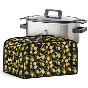 Xoenoiee Citroen Fruit Patroon Slow Cooker Cover met Top Handvat en Side Mesh Pocket Crock Pot Cover Fit voor 6-8qt Slow Cooker Keuken Accessoires