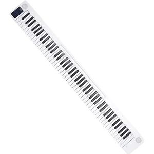 Elektronische Piano 88 Toetsen Elektronisch Pianotoetsenbord 128 Tonen 128 Ritmes Draagbare Toetsenbordpiano Met Pianotas (Color : White)