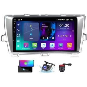 Android 13 Autoradio 9 Duim Touch Display Voor Toyota Prius XW30 2009-2015 Met Draadloze Carplay Android Auto/4G WiFi/FM RDS DAB+/Buletooth 5.0/Bediening op het stuur + Camera DVR(NF-2)