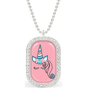 Transgender Eenhoorn Nieuwigheid Ketting Gepersonaliseerde Ketting Print Patroon Hanger Met Ketting Zilver Goud Gift Voor Vrouwen Mannen