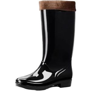 Waterdichte regenlaarzen for dames, halfhoge antislip regenlaarzen for dames, werklaarzen for buiten, tuinschoenen for nat weer, for tuinieren en buitenactiviteiten, duurzame en slipvaste zool, gemakk