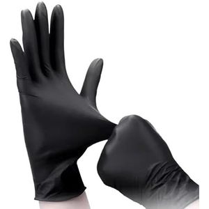 20/50 stuks zwarte handschoenen, verdikt, duurzaam en waterdicht, for huishoudelijk gebruik, autoreparatie, haarverf tatoeages(Black-20pcs,XL)