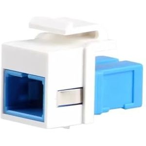 Glasvezelpaneelmodule 10 stuksvierkante poort SC LC ST FC-koppeling Flens Schijfadapter Fiber Snap-informatiepaneel(Beige)