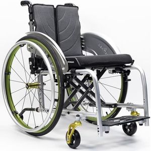 NRNQMTFZ Sportrolstoel, Handmatige zelfrijdende rolstoel voor gehandicapten, lichtgewicht opvouwbare aluminium rolstoel, Quick Release achterwielen, verwijderbare voetsteun (C, zitbreedte 40 cm)