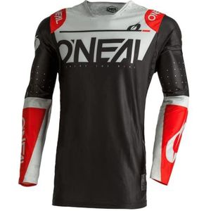 O'NEAL | NEW | Motocross Shirt Lange Mouwen | MX MTB | Geheel nieuwe Wielertrui met verbeterde materialen en duurzaamheid | Prodigy Jersey Five ONE | Adult | Zwart Grijs Rood | Maat M