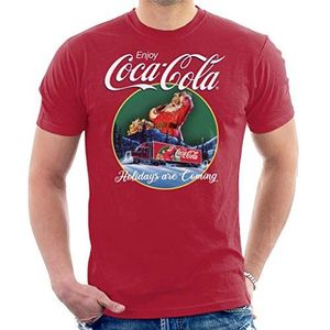 Coca Cola Holidays are Coming Truck Men's T-shirt - - Medium