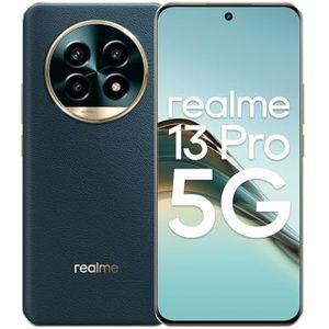 realme 13 Pro 5G Smartphone 8+256 GB, Sony Periscoop OIS, AI Ultra Clarity, gebogen display Vision 120 Hz, 80 W Supervooc met 5200 mAh met 80 W lading, EU-versie, groen