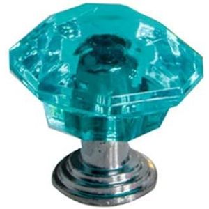 ORAMAI 1 stuk diamantvormige kristal acryl knoppen kast lade pull keukenkast deurknoppen kledingkast handgrepen hardware (Color : Blue)