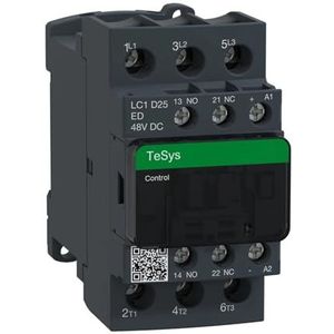 SHXSYN Zwart LC1D25ED DC contactor 25A 48V 3 NO