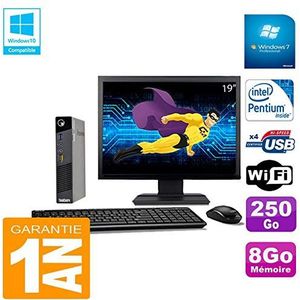 Lenovo Ultra Mini PC M73 USFF Tiny G3250T 8 GB harde schijf 250 GB WiFi W7 display 19 inch (gereviseerd)