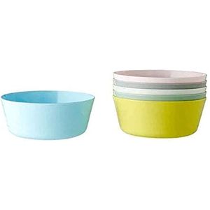 Ikea Set van 6 kunststof kommen (gemengde kleuren)