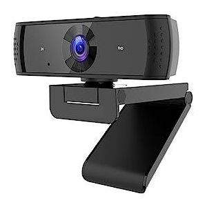 Webcam, Webcam 2K Stream Webcam Met Microfoon Webcamera Met Privacy Cover Autofocus PC Camera for Switch/Laptop for Conferenties, Live Streaming, Opname