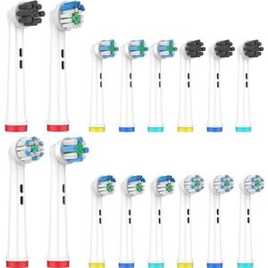 Perfekto24 Opsteekborstels compatibel met Oral B tandenborstels (verpakking van 16 stuks) - tandenborstelopzetstukken voor Oral B (set van 4 x Sensitive 4x Precision, 4x Cross, 4x Vitality..