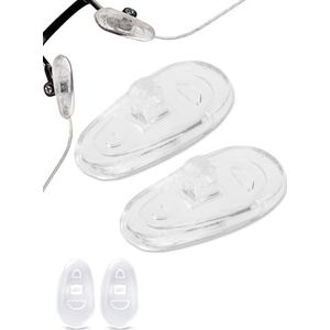 SPORTS WORLD VISION Brillen Neuspads | Premium kwaliteit zachte siliconen A-vormige neuspads voor brillen | 11mm schroefbare brilpads in 2 paar