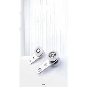 Schuifdeurbeslag Garderobe kast raamkast schuifdeuren for hardware45x19mm metalen lager katrolblok met twee plastic wiel schuifdeur spoor (Size : B)