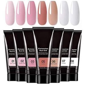 Qisen PolyGel Nail Gel Kit, Nail Gel Kit, Nail Gel Kit, Polygel Builder Nail Kit met 3 kleuren UV Gel, Nail Manicure Kit, Gel Nail Kit Gelnagels Starter Set