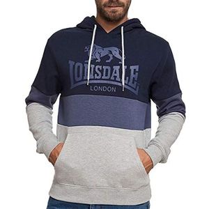 Lonsdale London hoodie sweatshirt met capuchon blauw lichtgrijs maat S, M, L, XL, XXL.